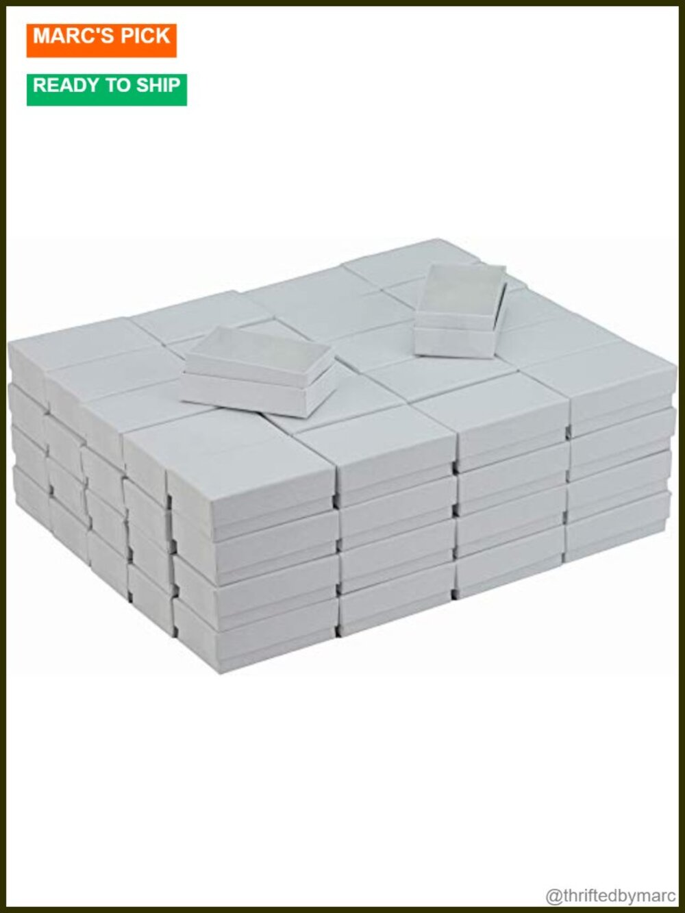 Cotton Filled Jewelry Boxes Set of 100 Gift Packaging